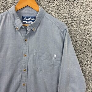 Chubbies Shirt Mens XL Blue Chambray Button Down Long Sleeve Casual Cotton
